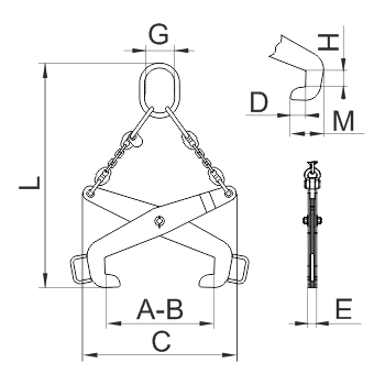 Захваты для сортового проката облегченный ЗСПо