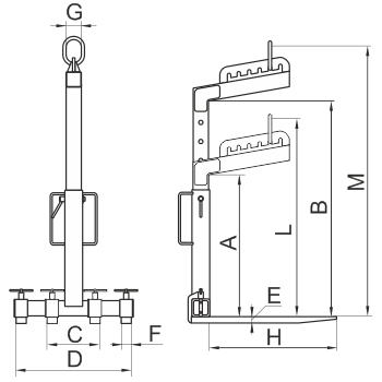 Захват для поддонов раздвижной ЗПр
