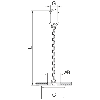 Захват для подъема барабанов с цепным стропом ЗБц