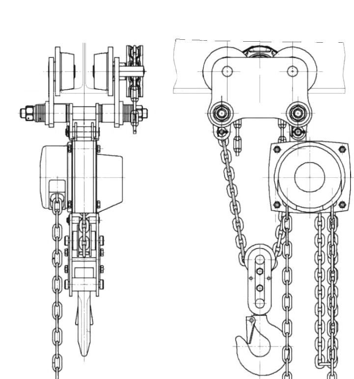 Тали ручные шестеренные серии ТРШБп