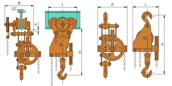 Тали ручные червячные серии ТРЧ