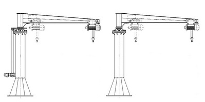 Кран консольный на опоре