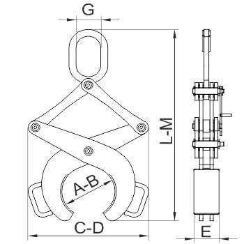 Захват для труб и круглых деталей ЗКДг