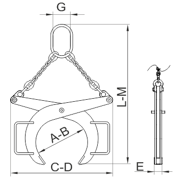 Захват для труб и круглых деталей ЗКДго