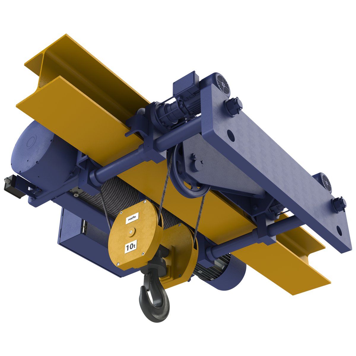 Таль электрическая канатная передвижная с низкой строительной высотой Podemcrane MT305 V4 4/1 S LC 52 20, 2 т