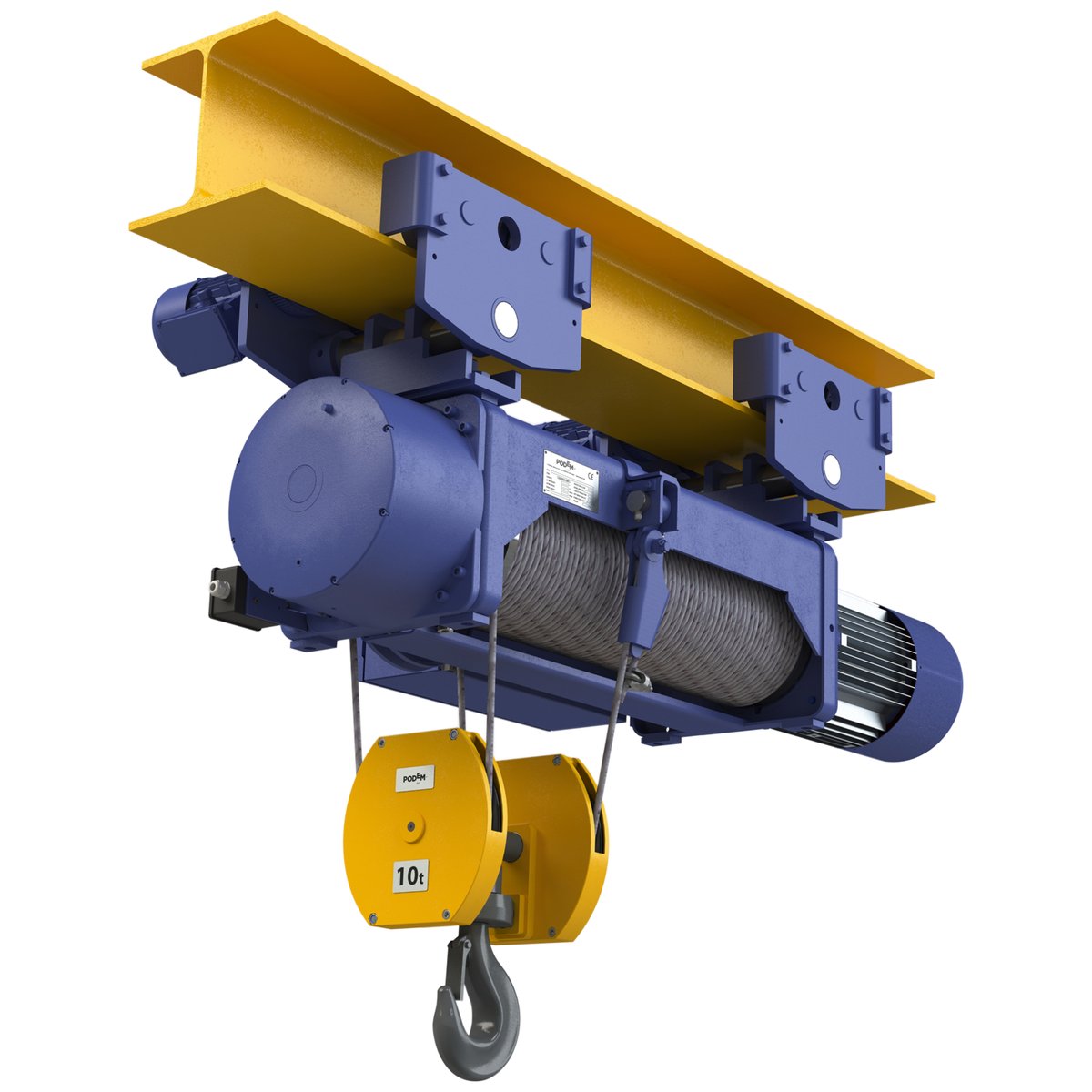 Таль электрическая канатная передвижная Podemcrane MT205 V8 2/1 S N 21 20, 1 т