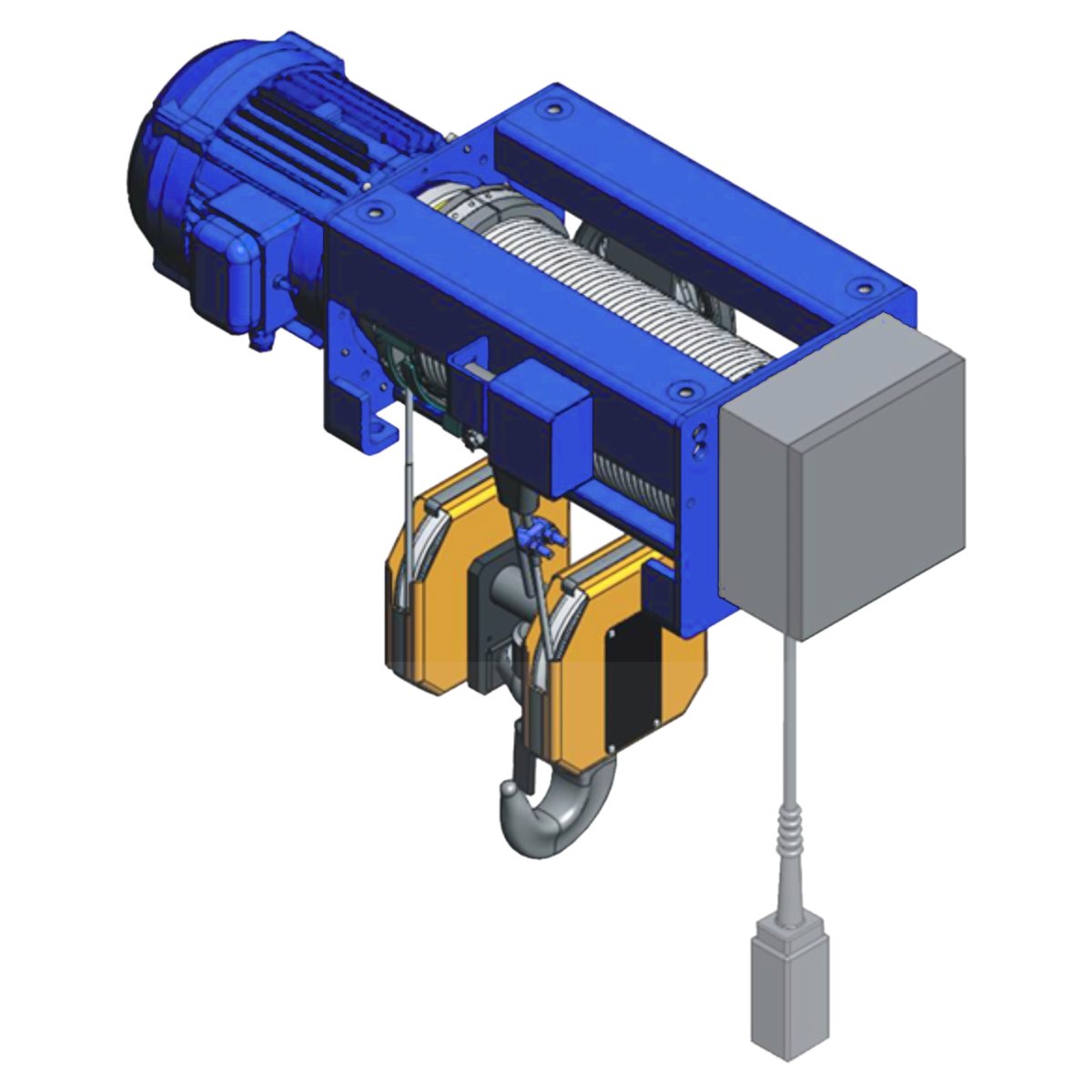 Таль электрическая канатная стационарная Elmot VAT45x1E3S, 10 т