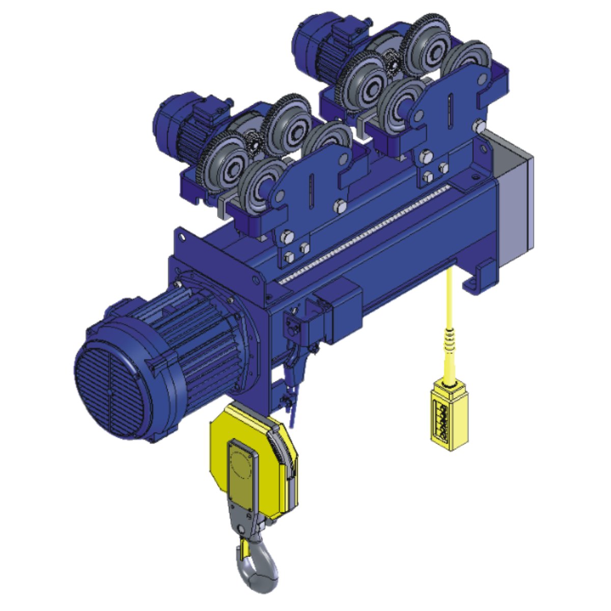Таль электрическая канатная передвижная Elmot HVAT25x1E206S, 2 т